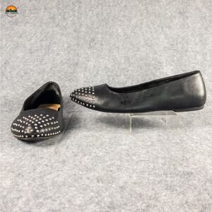 Torrid Ballet Flats Black Leather Studded Slip-On Grunge Women's Plus Size 8WW